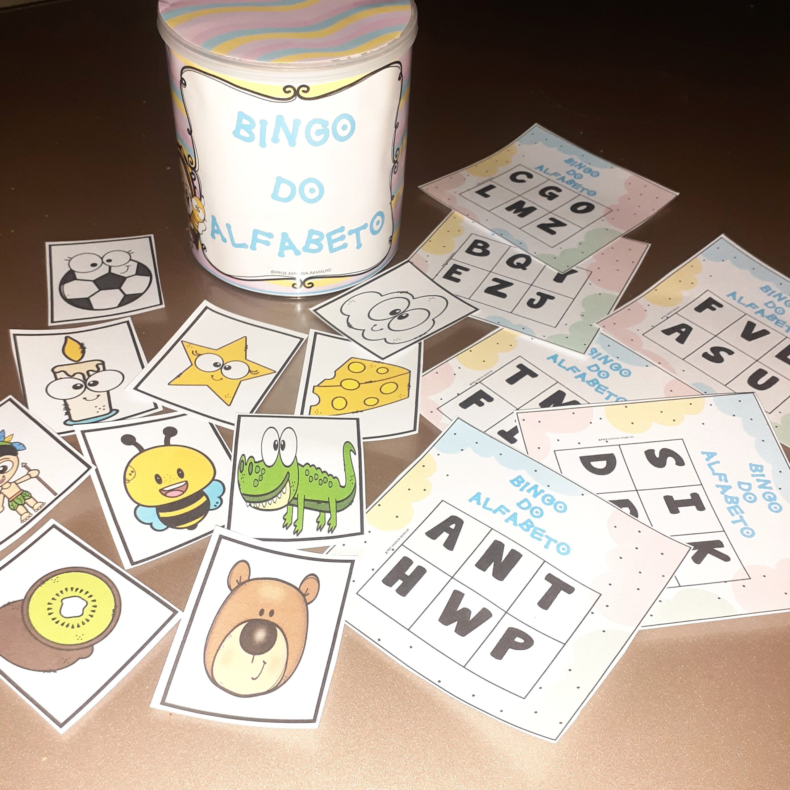 Jogo Pedagógico Bingo do Alfabeto, Alfabetização