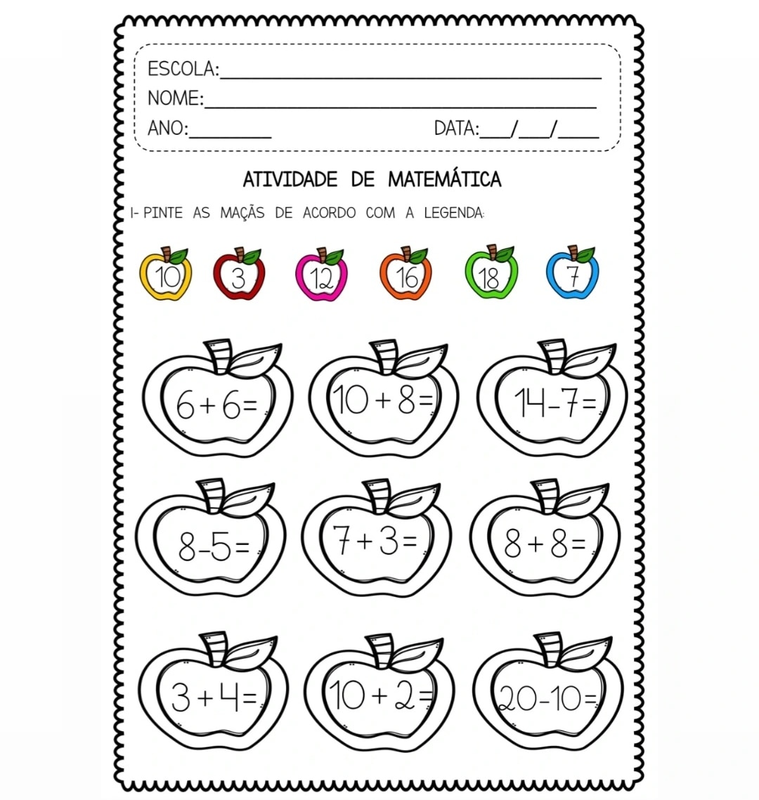 Adição e subtração  Atividades de subtração, Adição e subtração,  Atividades de alfabetização matemática