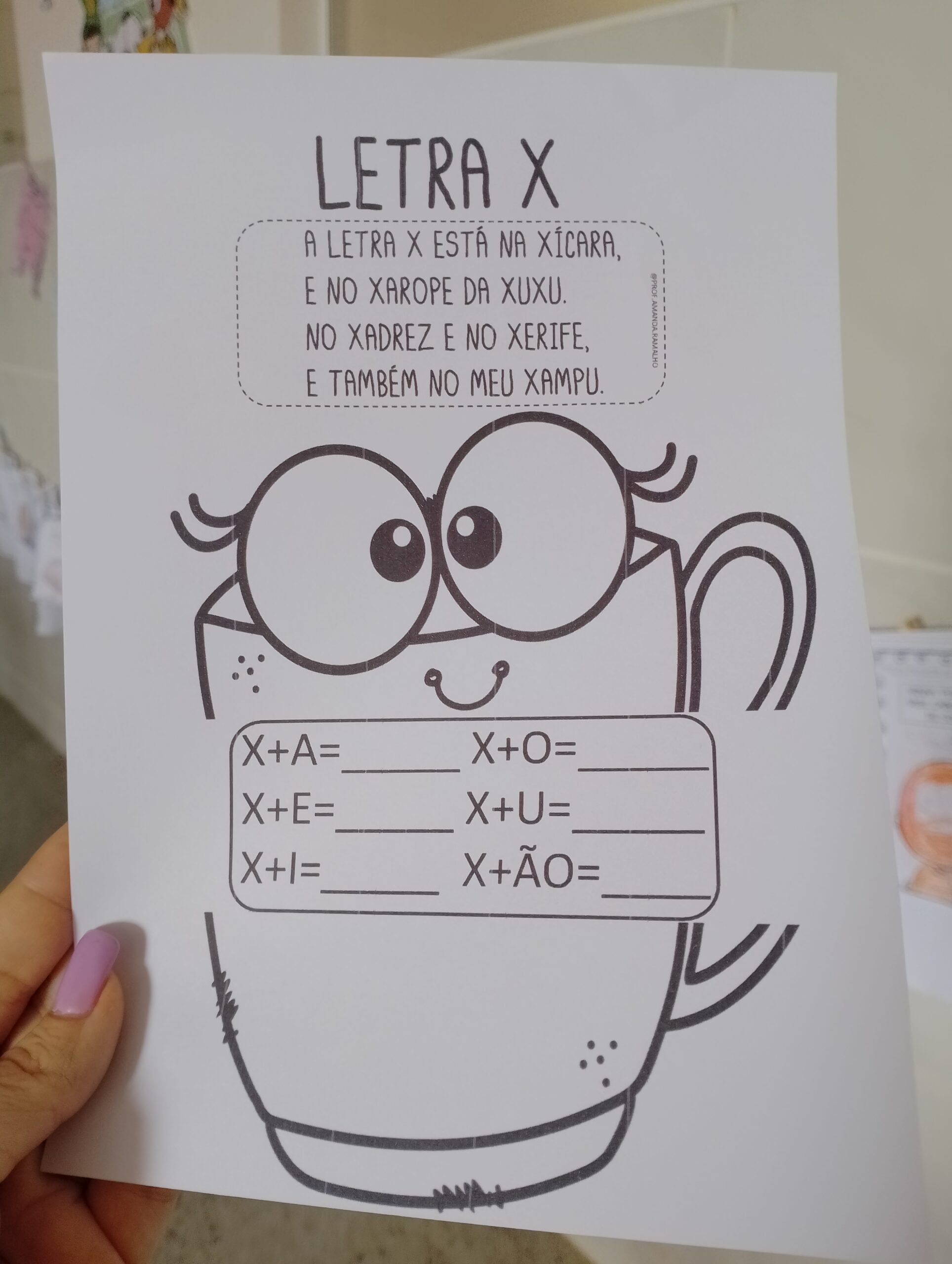 Atividade com a Letra X – Atividade de Alfabetização