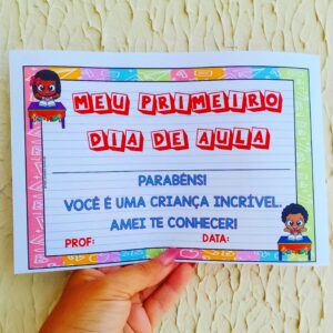 Certificado: Primeiro dia de aula