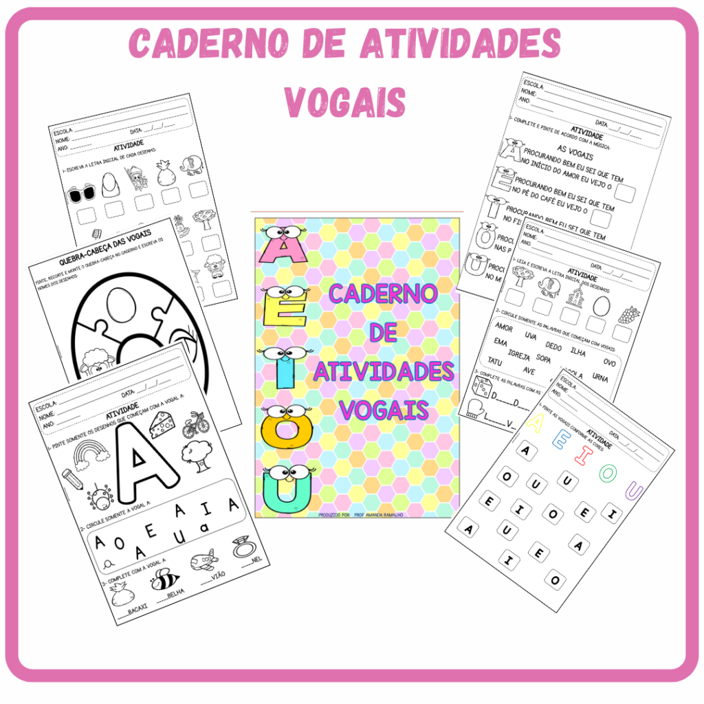 Caderno De Atividades Vogais Prof Amanda Ramalho 0426