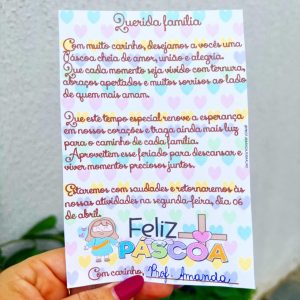 Cartão para alunos e famílias: Feriado