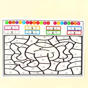 Cartaz + atividade: multiplicação colorida