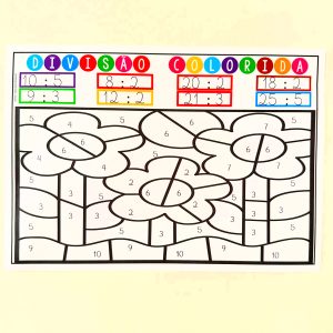Cartaz + atividade: divisão  colorida
