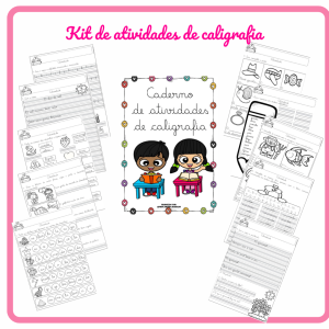 Caderno de atividades de caligrafia