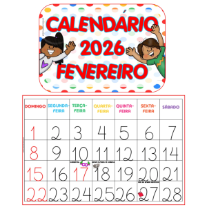 Calendário de parede: Fevereiro