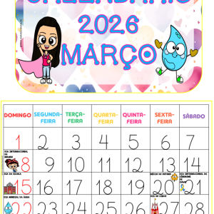 Calendário de parede: Março