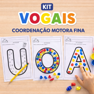 Kit de vogais: Coordenação motora fina