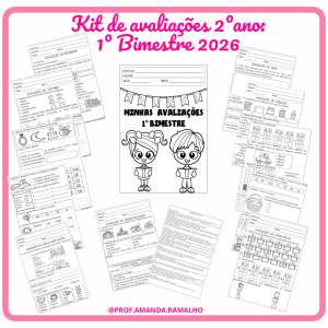 Kit de avaliações para o 2º ano: 1º Bimestre 2026