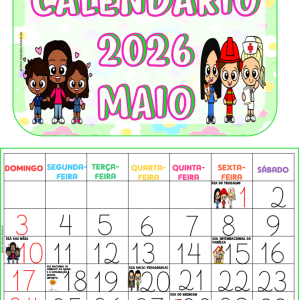 Calendário de parede: Maio