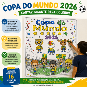 Painel para colorir: Copa do mundo