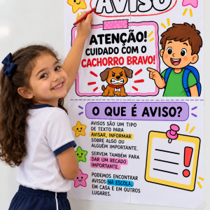 Cartaz + atividades: Aviso